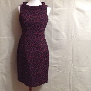 Red Animal Print Tapestry Fabric Boatneck DressNWT